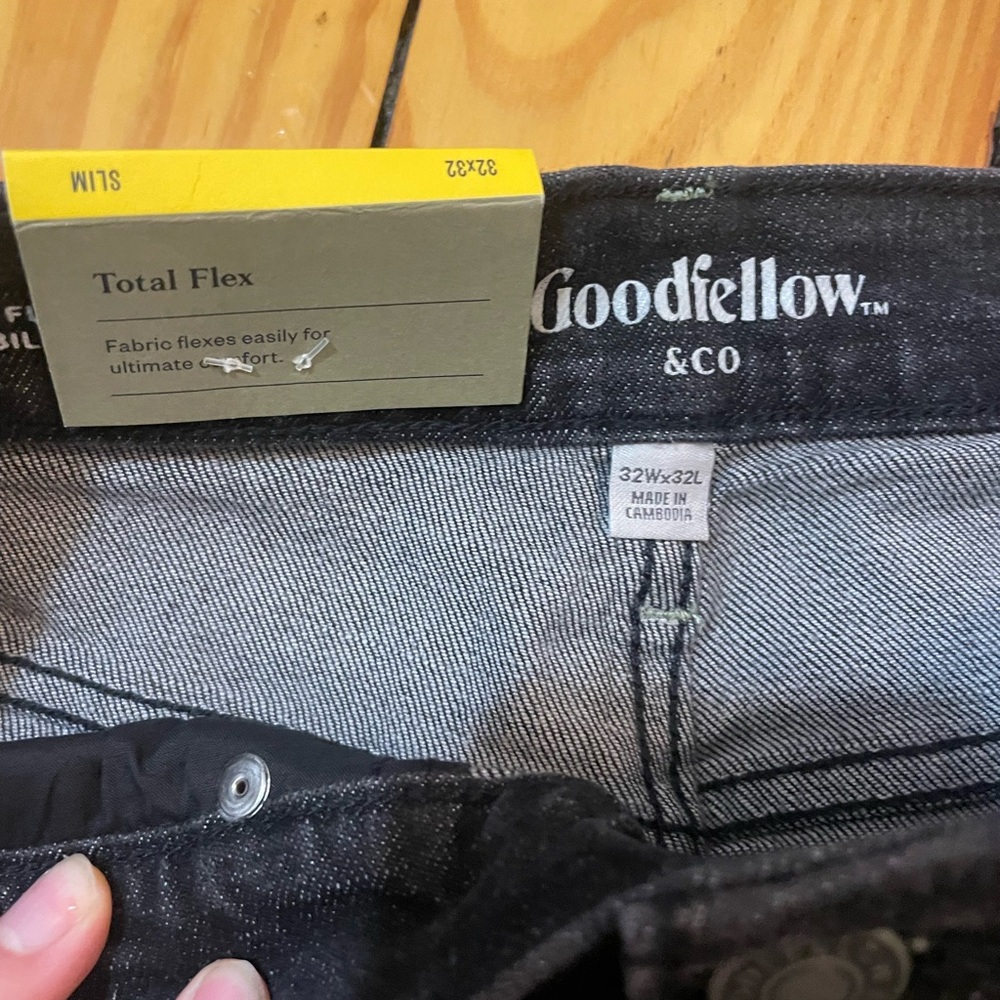 NWT Goodfellow & CO Total Flex Slim Black Jeans Size 32 - Picture 6 of 10